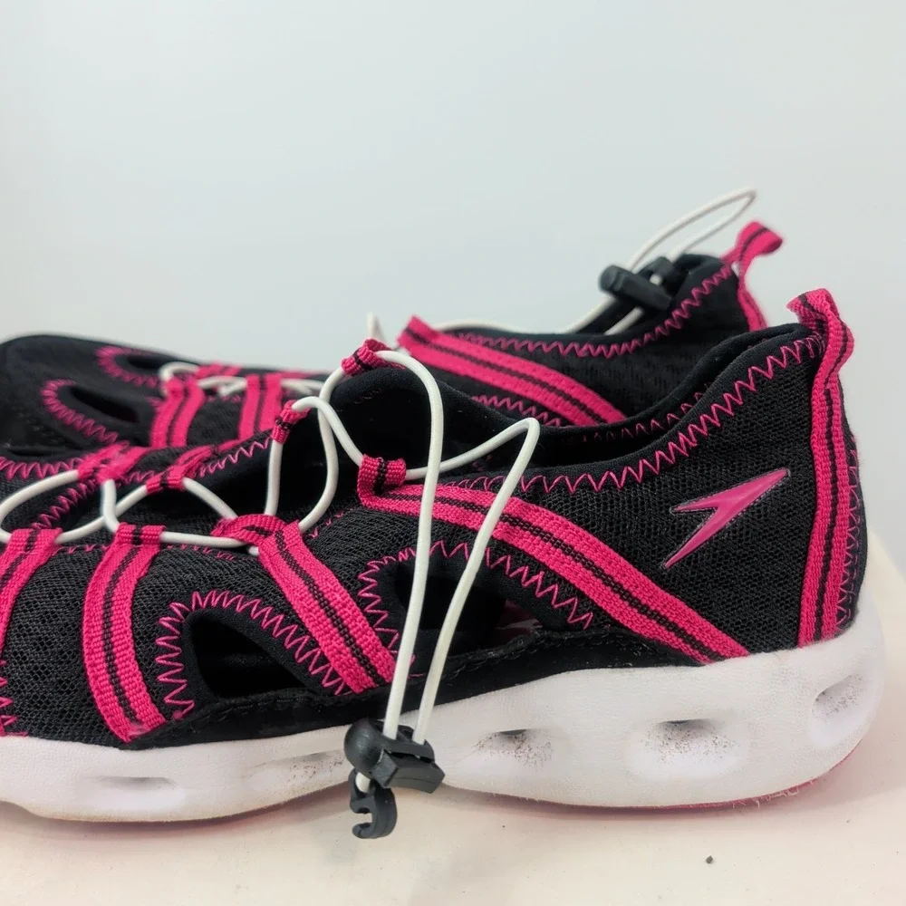 Speedo Hydro Comfort 4.0 Lace-Up Waterproof Athletic Sneakers Black Pink‎ Size 8
